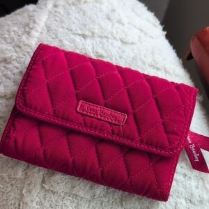 Vera Bradley Red Quilted Trifold Wallet